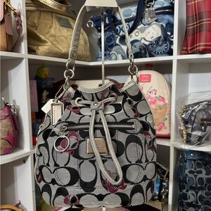 Coach Poppy Heart Glam Bucket Bag